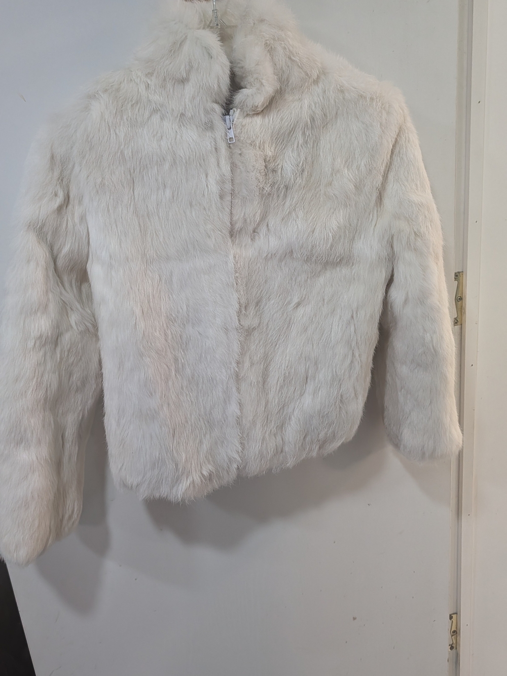 Girls Cozy Rabbit Fur Zipper Jacket
